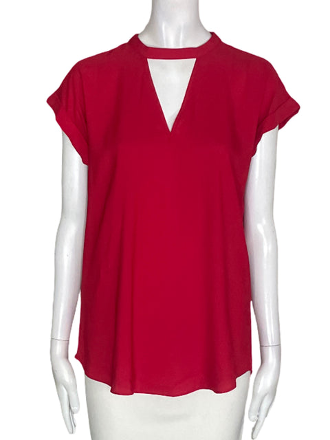 Blusa Express Manga corta Cuello v Rojo - Talla S