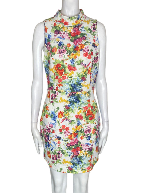 Vestido Camila Sin mangas Estampado Blanco - Talla 4