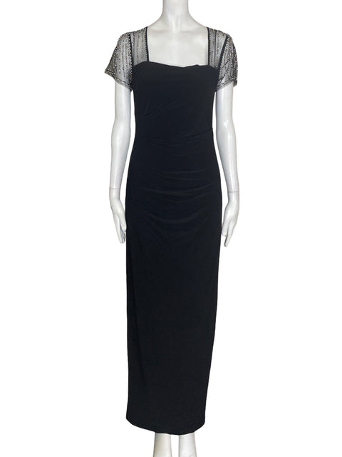 Vestido Betsy & Adan Liso Manga corta Negro - Talla 6