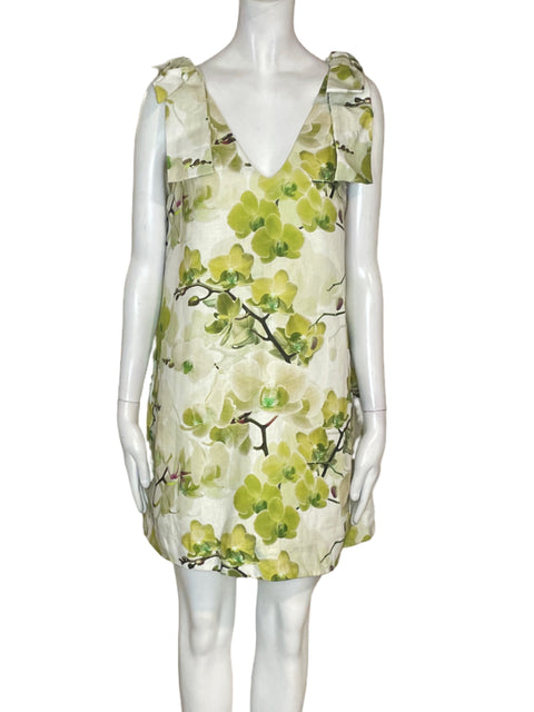 Vestido San Malo de Lino Nudos Midi Verde - Talla L
