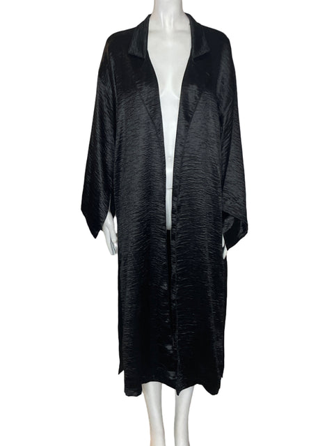 Cardigan Treasure Bond Abierto Maxi Negro - Talla U