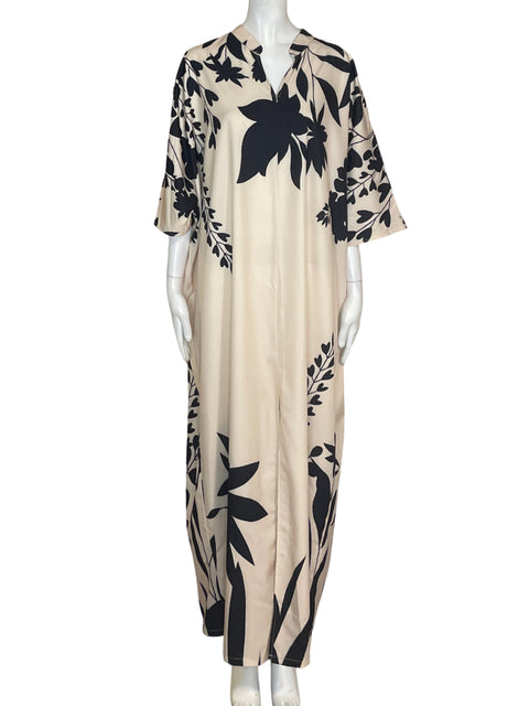 Vestido Tesoro Tps Estampado Maxi Beige - Talla U