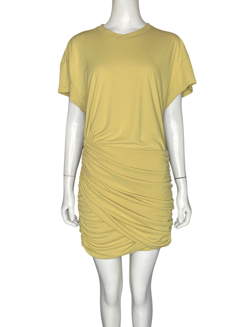 Vestido Zara Midi Drapeado Verde - Talla M