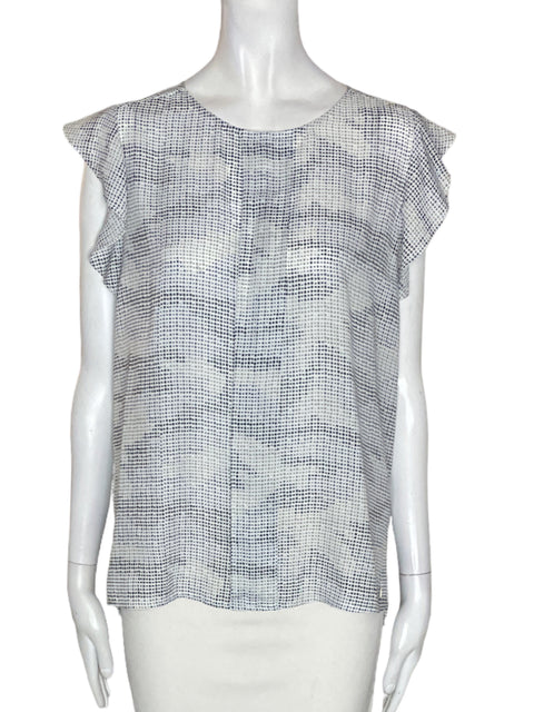Blusa Tommy Hilfiger Lunares Suelto Gris - Talla 8
