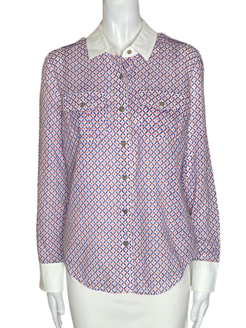 Camisa Tory Burch de Algodón Estampado Manga larga Rojo - Talla 6