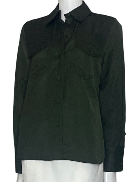Camisa Madewell de Viscosa Verde - Talla 6