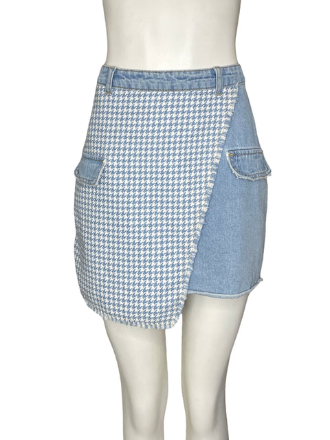 Falda Blue Blush de Algodón Denim Estampado Azul - Talla M