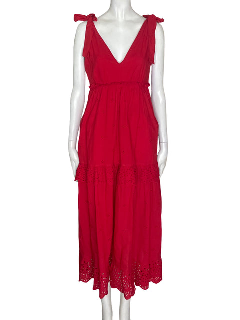 Vestido Zara Tiras Maxi Rojo - Talla XS
