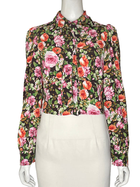 Blusa Clp Estampado Floral Verde - Talla M