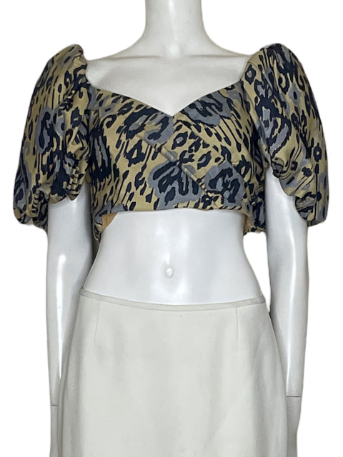 Top Padova de Algodón Estampado Blanco - Talla S