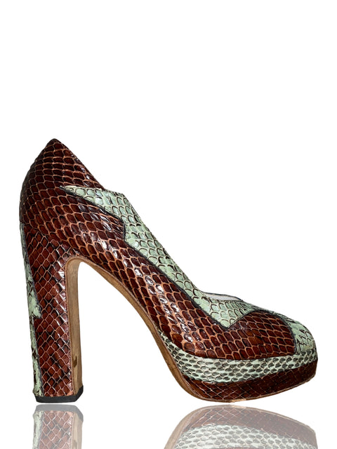 Zapato Miu Miu Plataforma Marrón - Talla 38