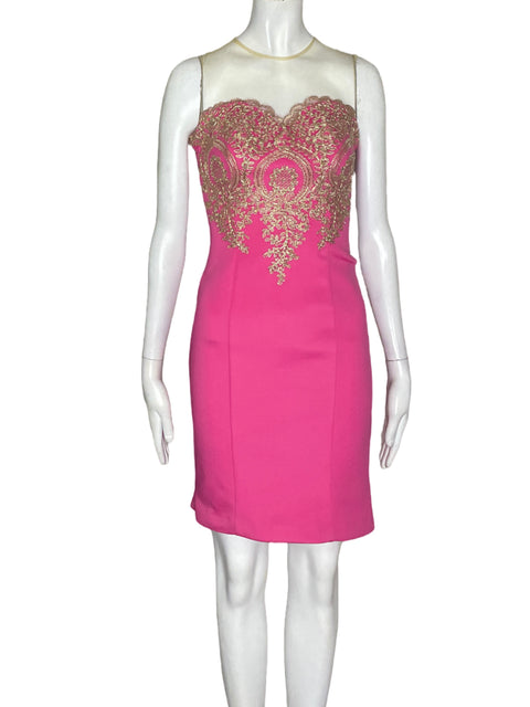 Vestido Baby Online Dress Ajustado Encaje Rosado - Talla S