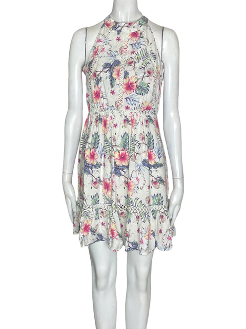 Vestido Sunday Mi Amor Floral Halter Rosado - Talla M