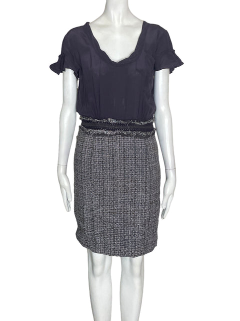 Vestido Tesoro Tps Mini Manga corta Morado - Talla S