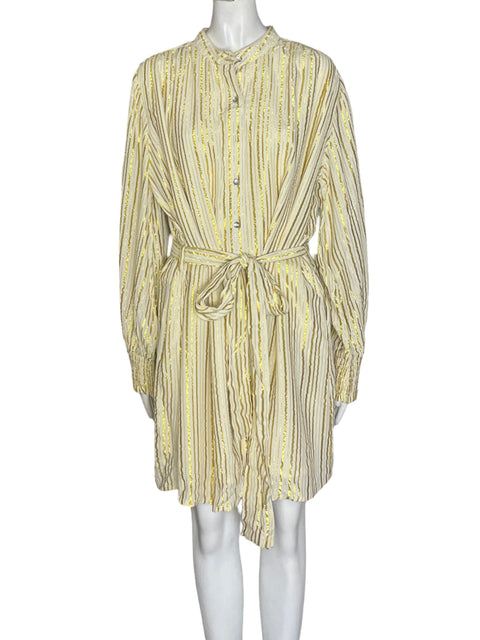 Vestido Ciebon Fajon Manga larga Dorado - Talla L