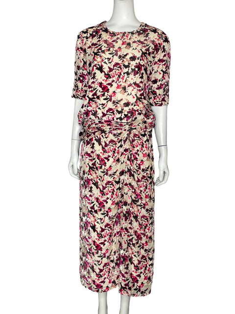 Conjunto Rag And Bone Estampado Texturizado Rosado - Talla 8