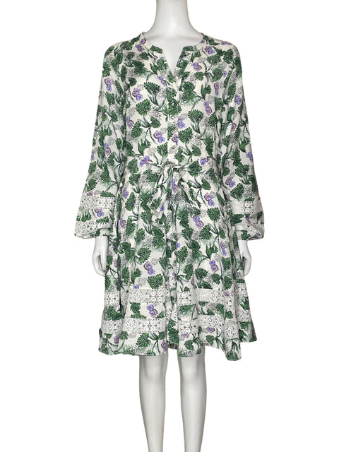 Vestido Maje de Viscosa Mini Verde - Talla M