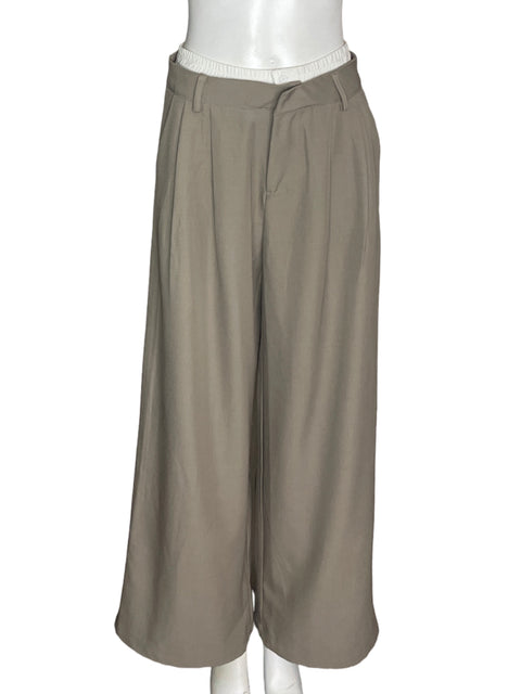 Pantalón Mable Elastico Palazo Beige - Talla S