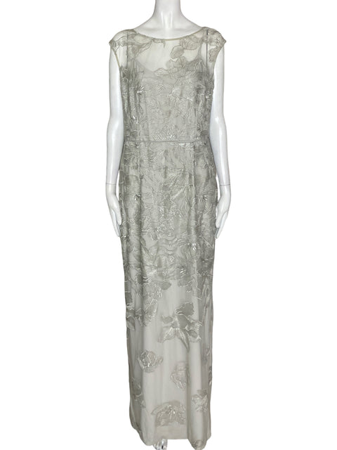 Vestido Ralph Lauren Maxi Sin mangas Gris - Talla 10
