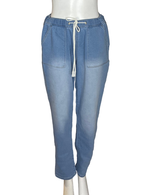 Pantalón Leo&nicole de Algodón Recto Bolsillo Azul - Talla 8