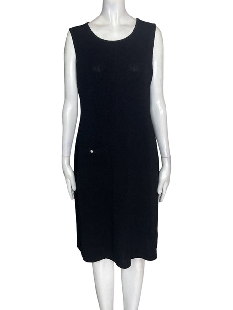 Vestido Joseph Ribkoff Texturizado Sin mangas Negro - Talla 12