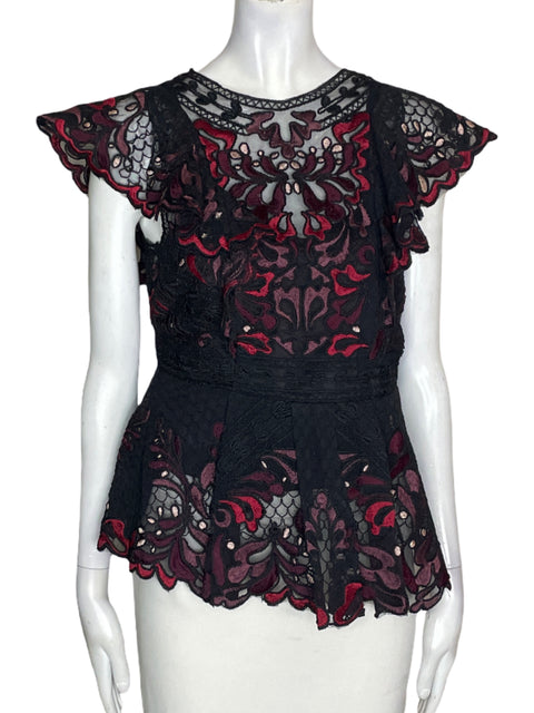 Blusa Parker Tejido Ruchas Negro - Talla S
