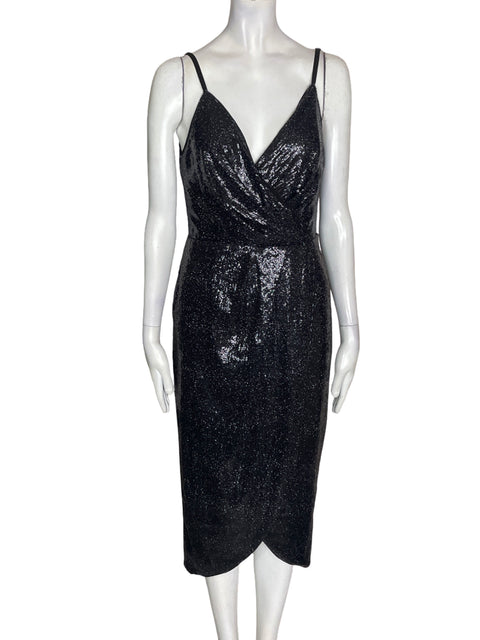 Vestido Rachel Roy Tiras Midi Negro - Talla 4