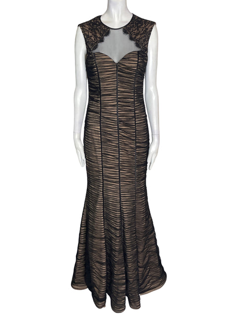 Vestido De Fiesta Js Collections Maxi Transparente Negro - Talla S
