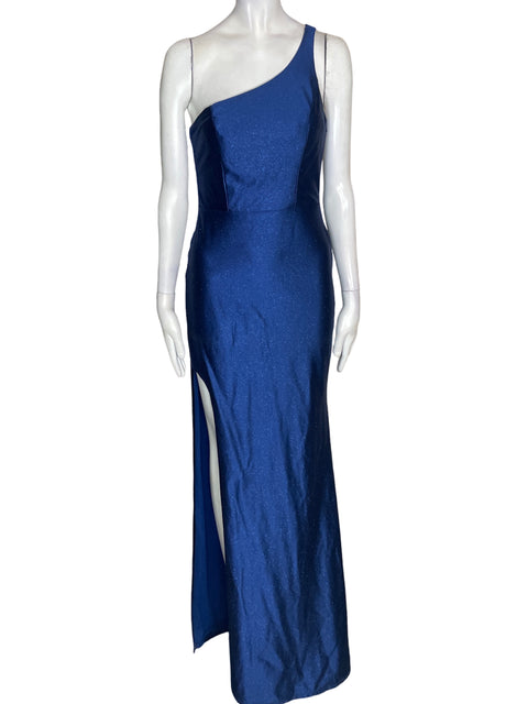 Vestido De Fiesta City Studio Oneshoulders Maxi Azul - Talla S