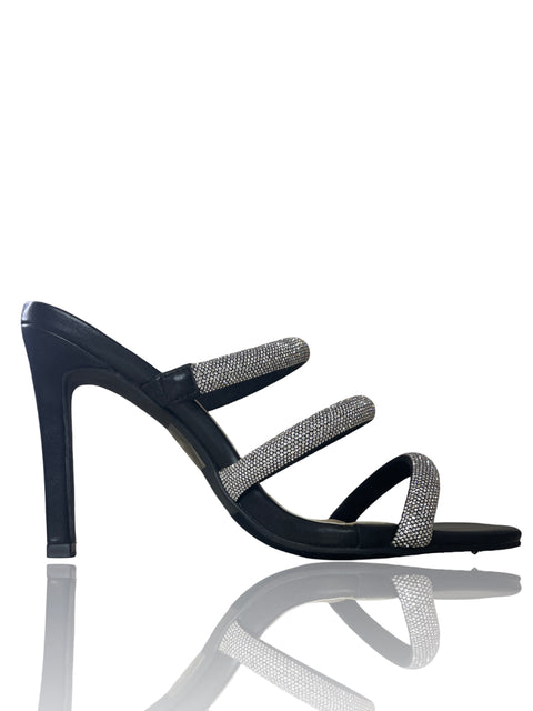 Zapato Kayleen Tiras Destalonado Plateado - Talla 8