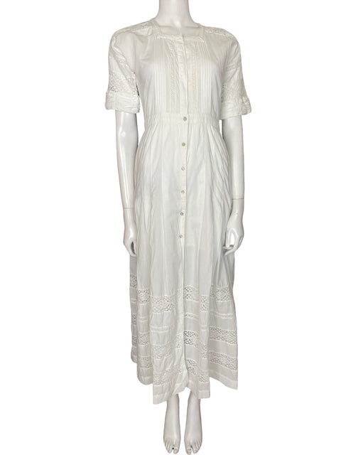 Vestido Loveshachkfancy de Algodón Maxi Encaje Blanco - Talla XS