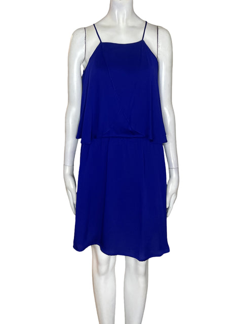 Vestido Edda Gonzalez Tiras Vuelos Azul - Talla 4