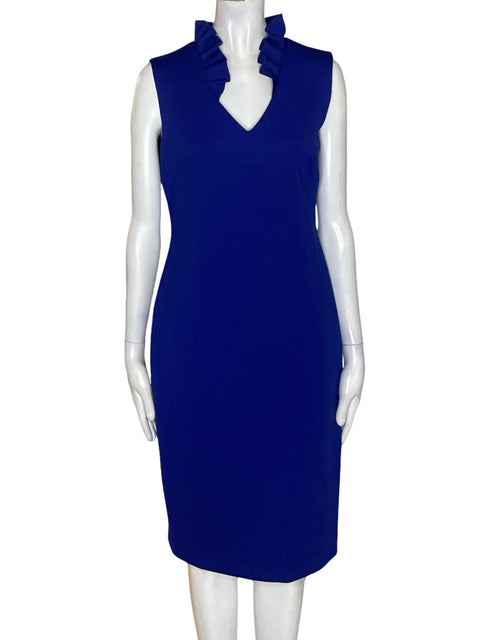 Vestido Calvin Klein Sin mangas Liso Azul - Talla 8