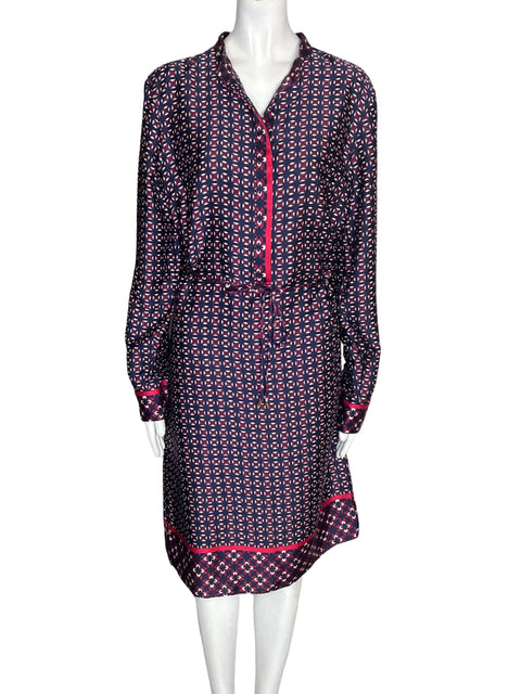 Vestido Ralph Lauren Botones Fajon Azul - Talla 10