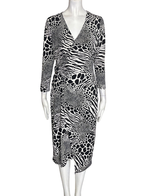 Vestido Michael Kors Animal print Manga larga Negro - Talla M