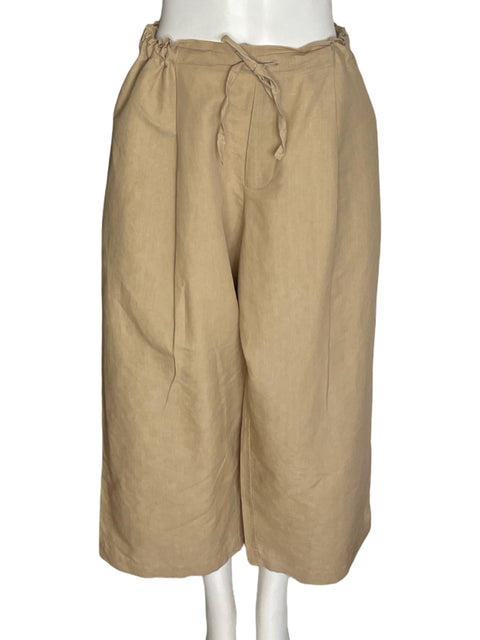 Pantalón Tesoro Tps Recto Wide leg Beige - Talla S