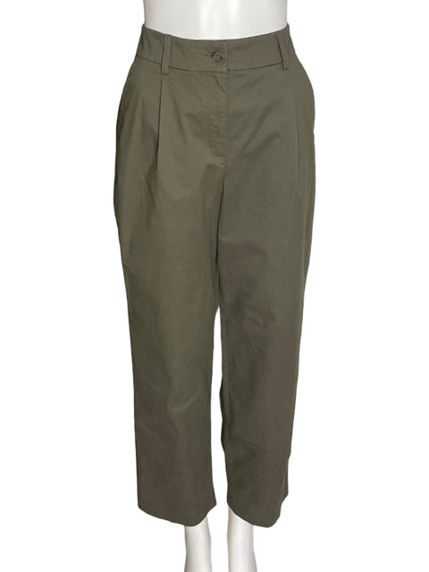 Pantalón Express de Algodón Recto Bolsillo Verde - Talla 10