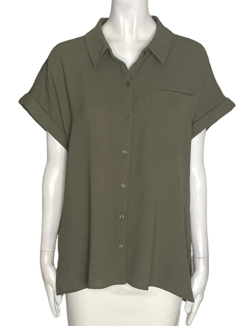 Camisa Calvin Klein Manga corta Bolsillo Verde - Talla M