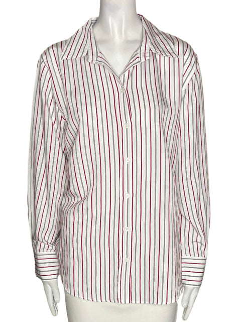 Camisa Zara de Algodón Rayas Manga larga Rojo - Talla M