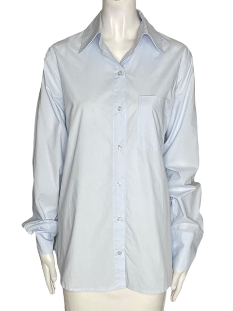 Camisa Padova de Algodón Manga larga Botones Azul - Talla M