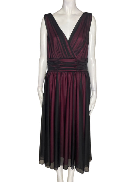 Vestido Connected Apparel Sin mangas Midi Negro - Talla 14