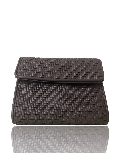 Cartera Mng Tejida Boton Marrón - Talla U