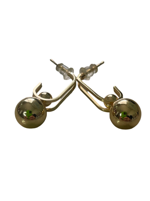 Arete Tesoro Tps De pin Perla Dorado - Talla U