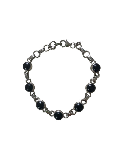 Pulsera Tesoro Tps Pedreria Ajustado Negro - Talla U