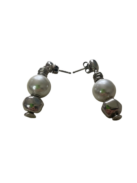 Arete Uno de 50 Perla Blanco - Talla U