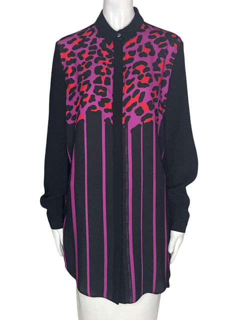 Blusa Versace Manga larga Botones Negro - Talla S