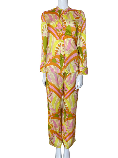 Conjunto Zara Palazos Estampado Amarillo - Talla XS