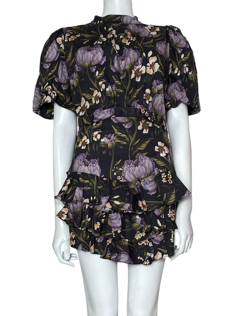 Conjunto Especia de Algodón Estampado Morado - Talla S