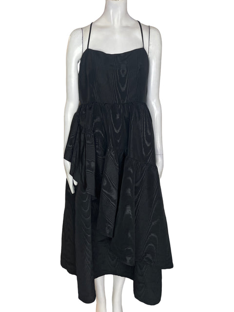 Vestido Kate Spade Tiras Ruchas Negro - Talla M