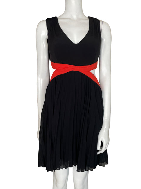 Vestido City Studio Plisado Cuello v Negro - Talla L